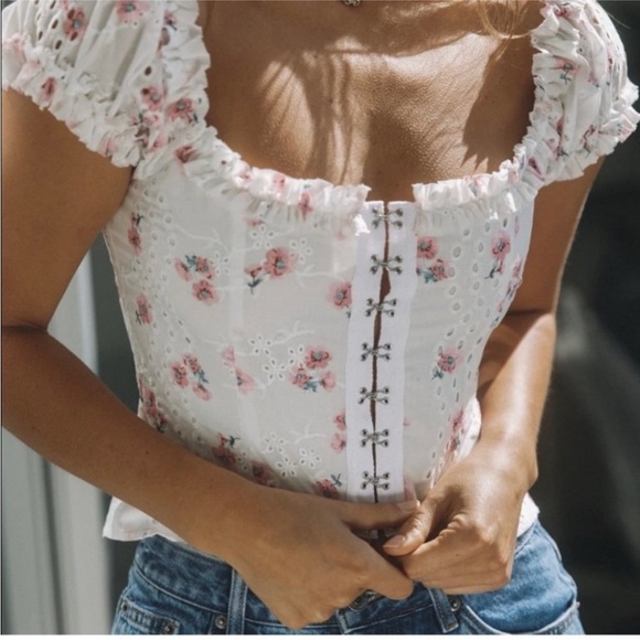 Off the Shoulder Crop Sophia Top - Picture 1 of 4